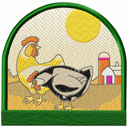 Chickens And Roosters Embroidery Design 1 Chickens And Roosters Embroidery Design 1
